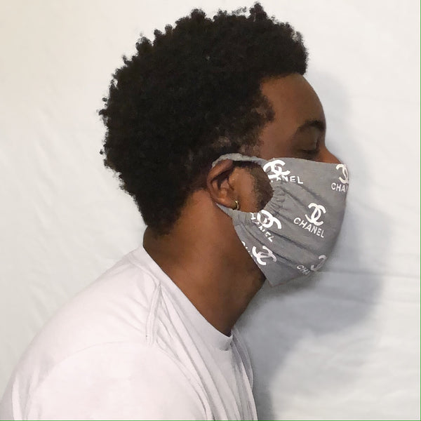 Gray Chanel Inspired Mask