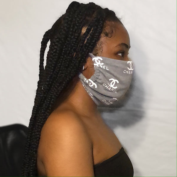 Gray Chanel Inspired Mask
